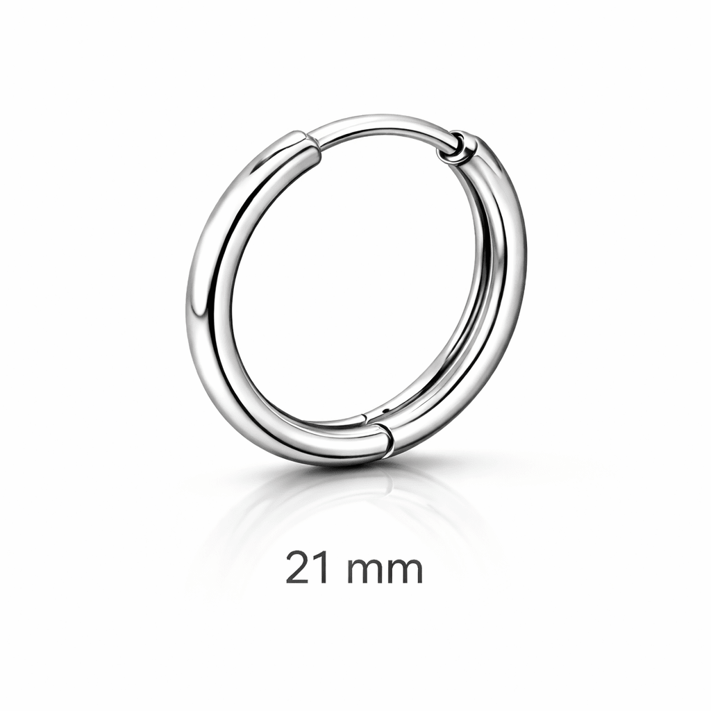 Orecchini a Cerchio in Acciaio Inox 316L – 13/15/17/19/21/23/25 mm – Uomo e Donna - SIddharta