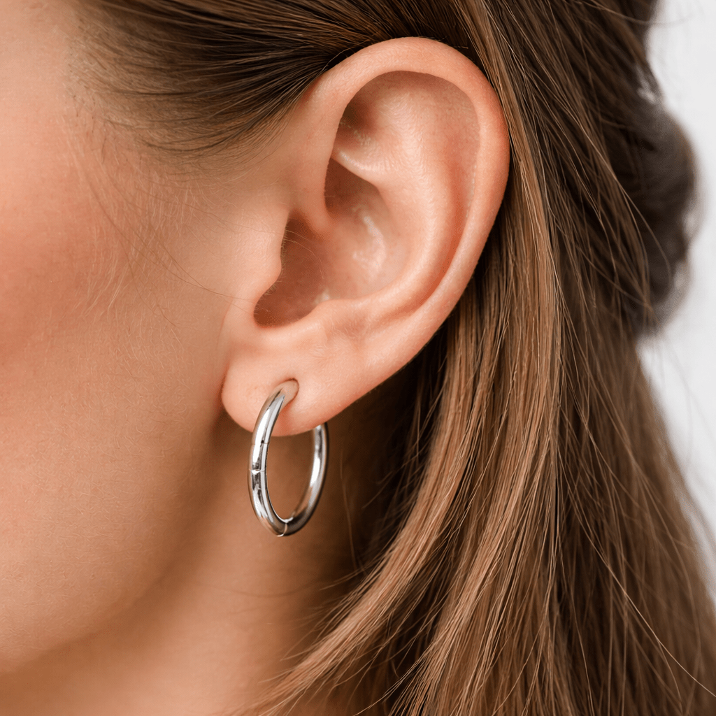 Orecchini a Cerchio in Acciaio Inox 316L – 13/15/17/19/21/23/25 mm – Uomo e Donna - SIddharta