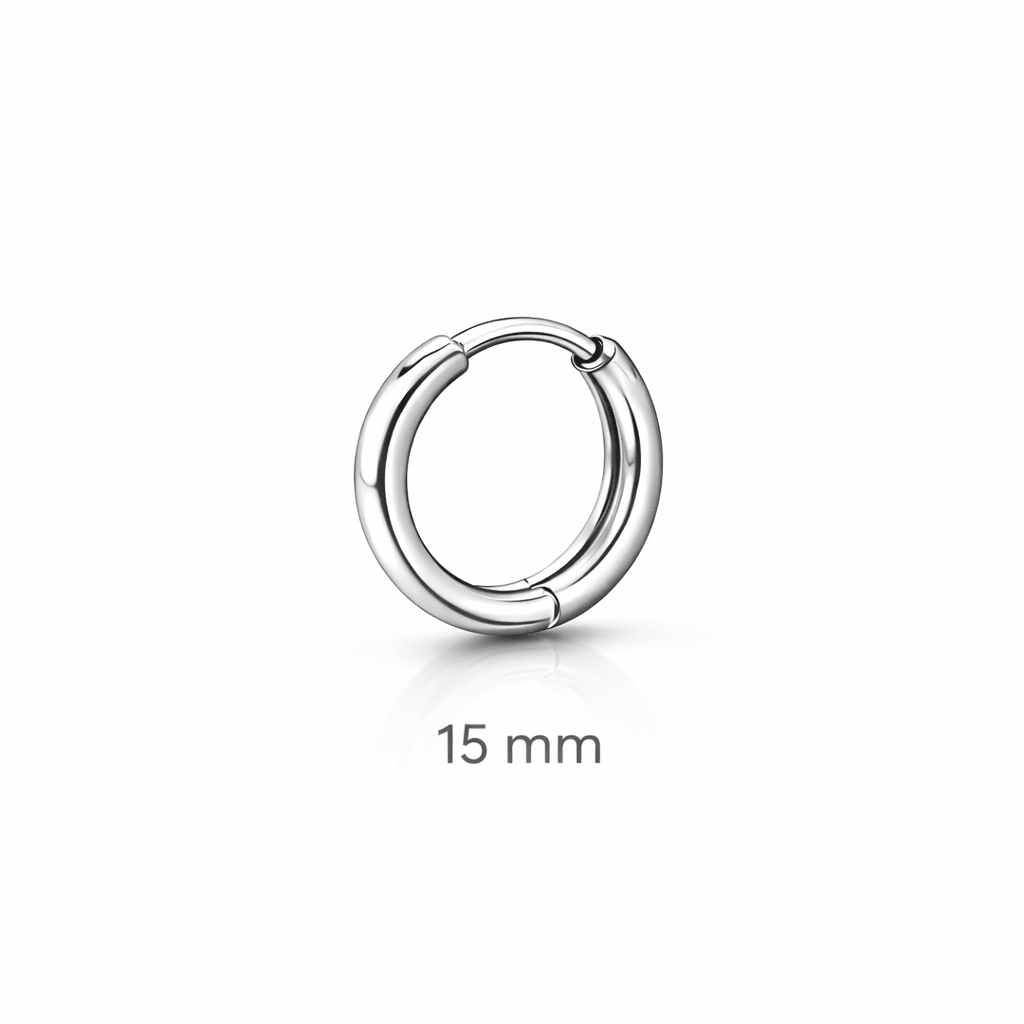 Orecchini a Cerchio in Acciaio Inox 316L – 13/15/17/19/21/23/25 mm – Uomo e Donna - SIddharta
