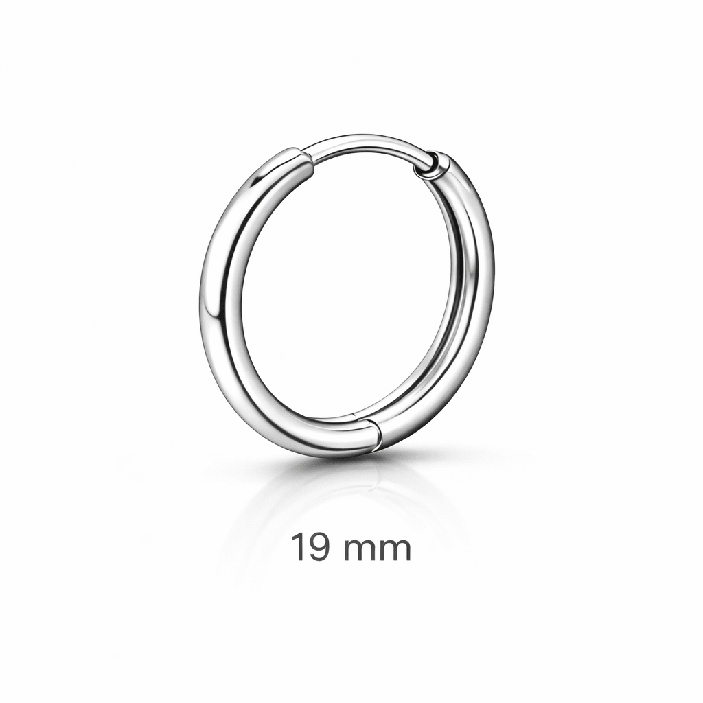 Orecchini a Cerchio in Acciaio Inox 316L – 13/15/17/19/21/23/25 mm – Uomo e Donna - SIddharta