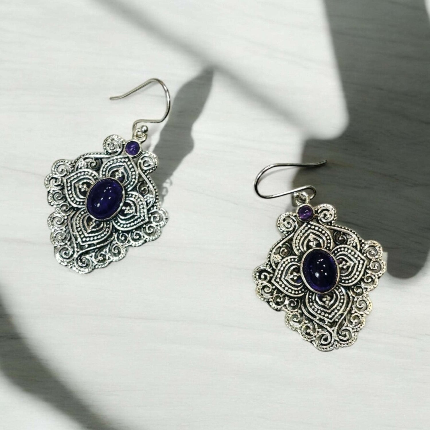 Orecchini Ametista in argento 925 - SIddharta