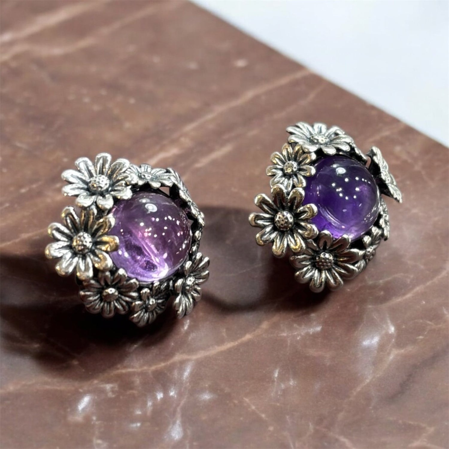 Orecchini Ametista in argento 925 - SIddharta
