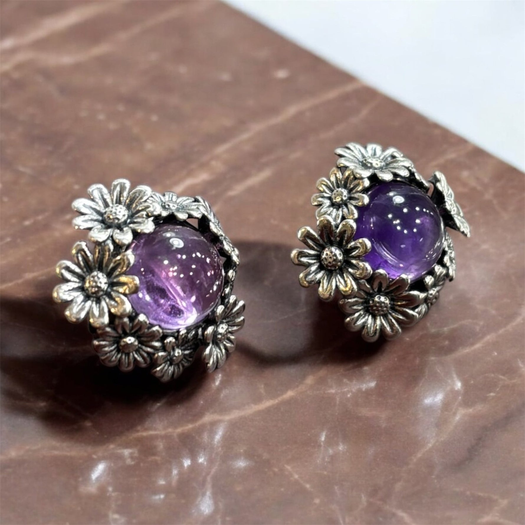 Orecchini Ametista in argento 925 - SIddharta