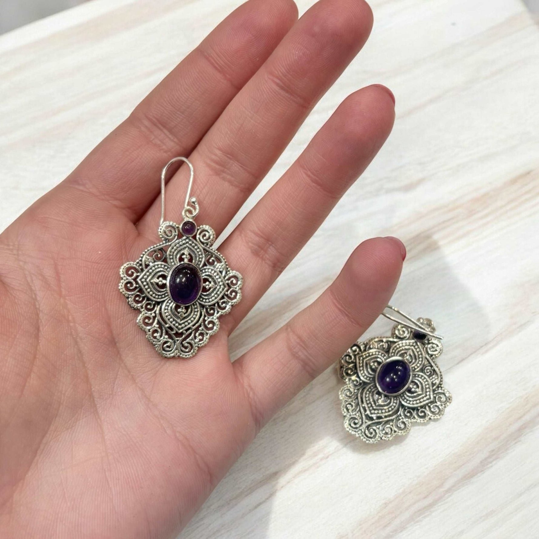 Orecchini Ametista in argento 925 - SIddharta