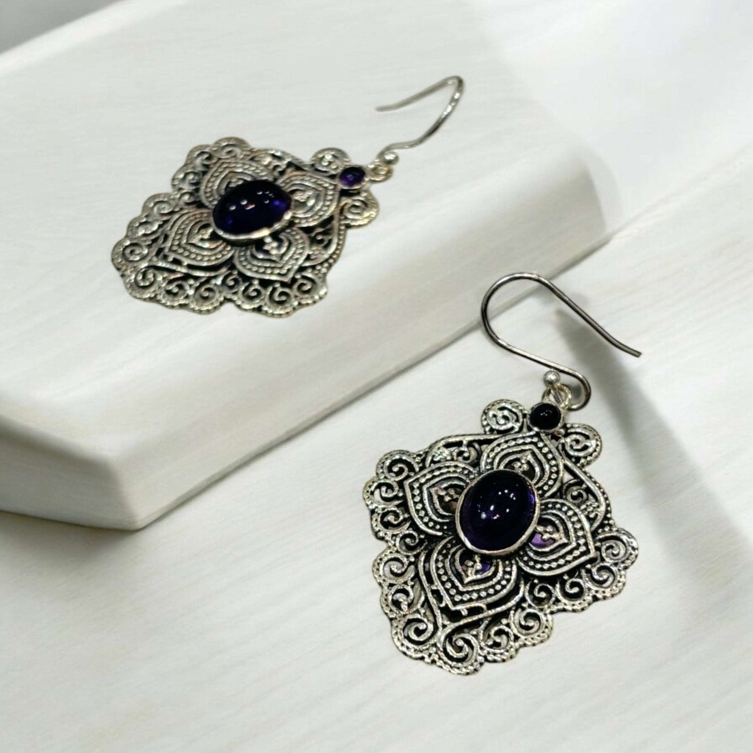 Orecchini Ametista in argento 925 - SIddharta