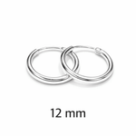 Orecchini Cerchi in Argento 925 Spessore 2 mm – Chiusura a incastro | Vari Diametri - SIddharta