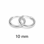 Orecchini Cerchi in Argento 925 Spessore 2 mm – Chiusura a incastro | Vari Diametri - SIddharta