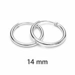 Orecchini Cerchi in Argento 925 Spessore 2 mm – Chiusura a incastro | Vari Diametri - SIddharta