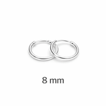 Orecchini Cerchietto in Argento 925 – Coppia Unisex | Spessore 1.2 mm | 8 - 20 mm | Huggie per Lobo Uomo Donna - SIddharta