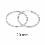 Orecchini Cerchietto in Argento 925 – Coppia Unisex | Spessore 1.2 mm | 8 - 20 mm | Huggie per Lobo Uomo Donna - SIddharta