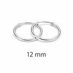 Orecchini Cerchietto in Argento 925 – Coppia Unisex | Spessore 1.2 mm | 8 - 20 mm | Huggie per Lobo Uomo Donna - SIddharta