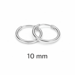 Orecchini Cerchietto in Argento 925 – Coppia Unisex | Spessore 1.2 mm | 8 - 20 mm | Huggie per Lobo Uomo Donna - SIddharta