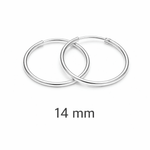 Orecchini Cerchietto in Argento 925 – Coppia Unisex | Spessore 1.2 mm | 8 - 20 mm | Huggie per Lobo Uomo Donna - SIddharta