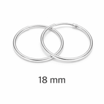 Orecchini Cerchietto in Argento 925 – Coppia Unisex | Spessore 1.2 mm | 8 - 20 mm | Huggie per Lobo Uomo Donna - SIddharta