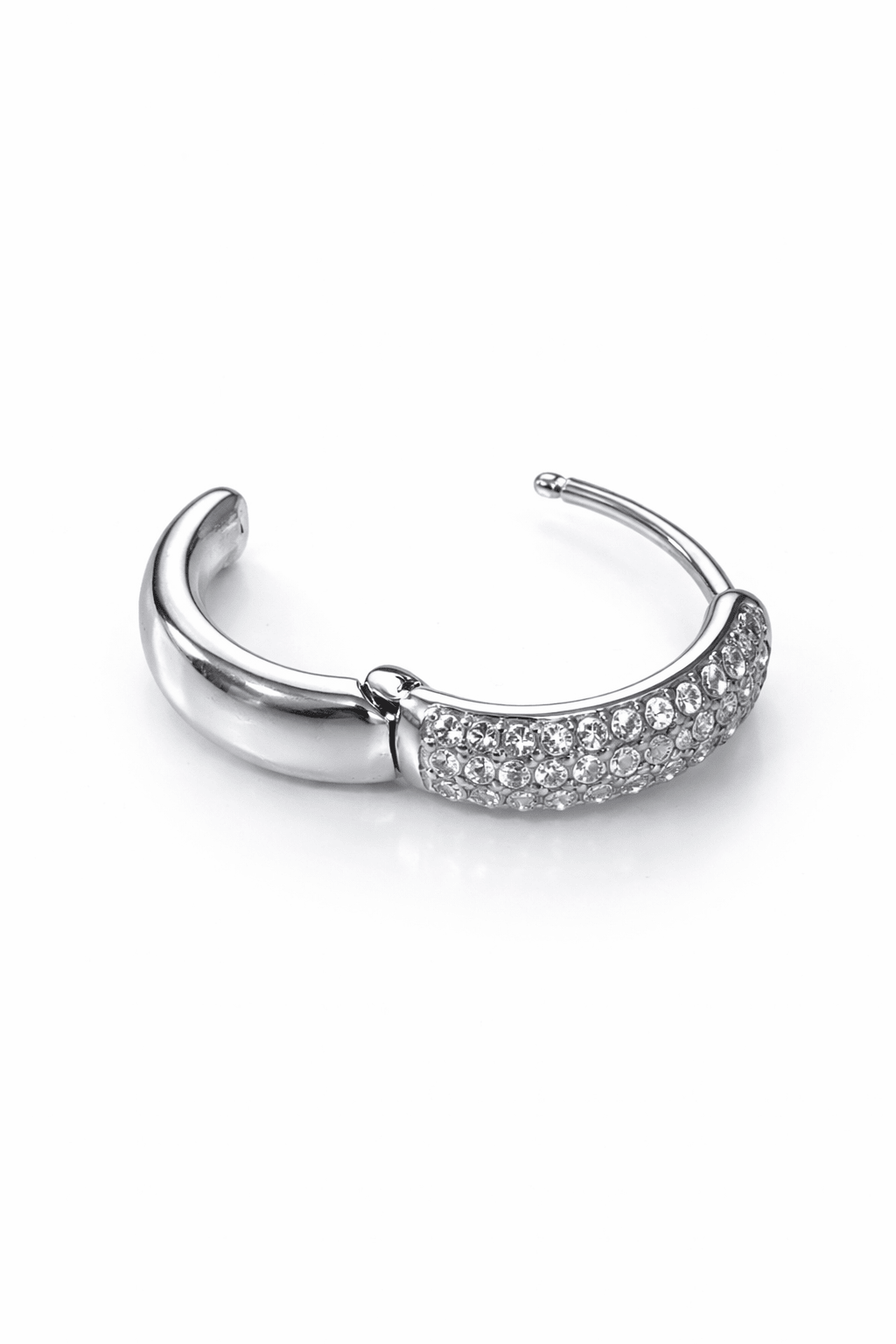 Orecchini Cerchio Acciaio Inox con Zirconi – Argento e Dorato – 12 14 16 mm – Uomo Donna - SIddharta