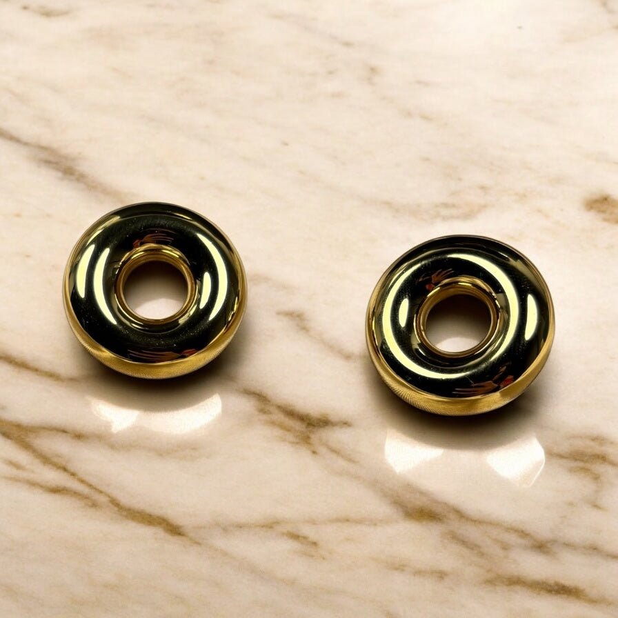 Orecchini donuts oro in acciaio inossidabile - SIddharta