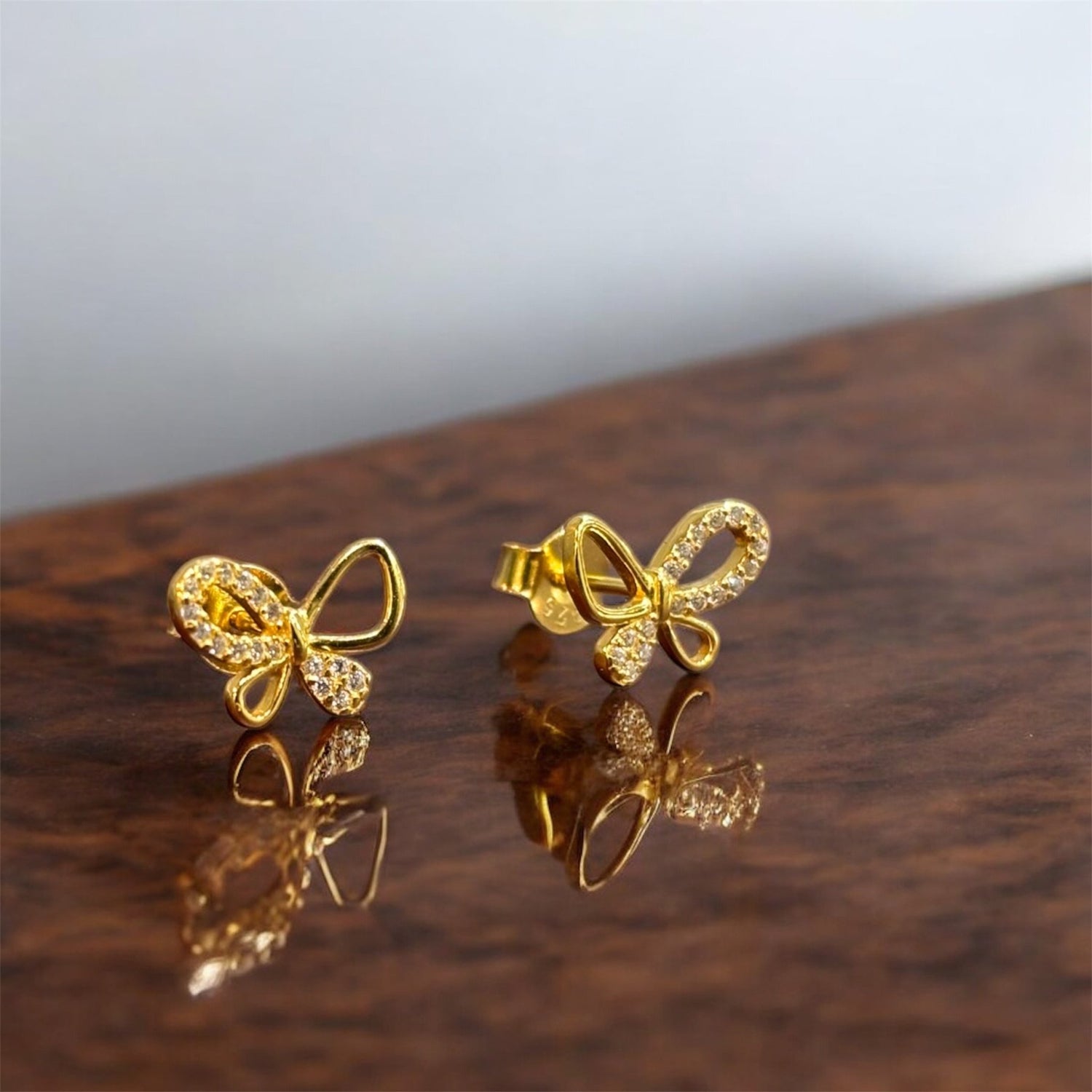 Orecchini farfalla oro in argento 925 - SIddharta