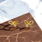 Orecchini farfalla oro in argento 925 - SIddharta