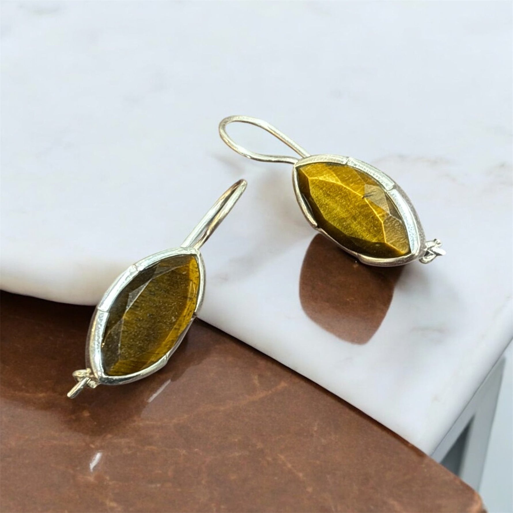 Orecchini goccia con turchese tibetano in argento 925 - SIddharta