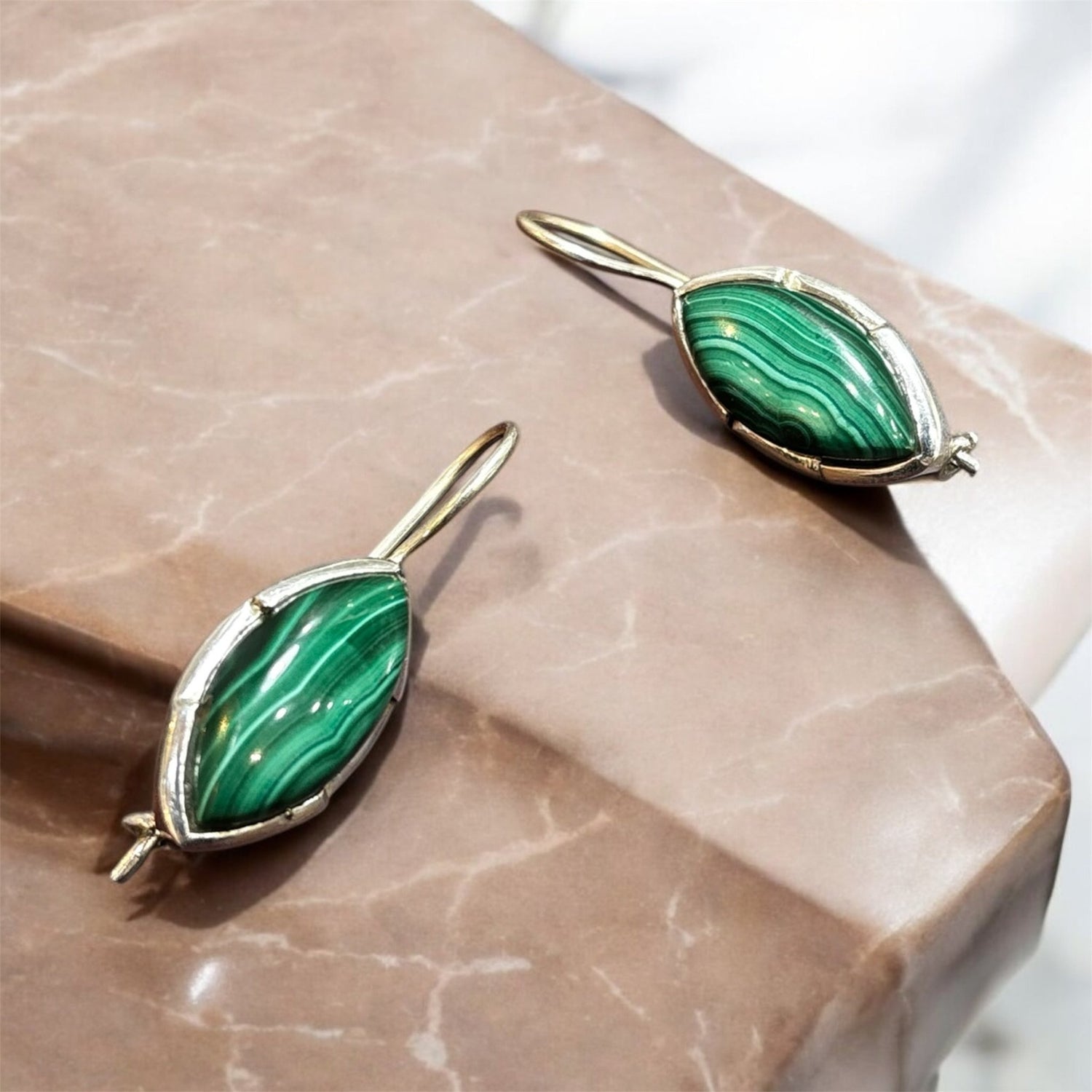 Orecchini goccia con turchese tibetano in argento 925 - SIddharta
