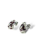 Orecchini goccia con zirconi rosa e perle argento 925 - SIddharta