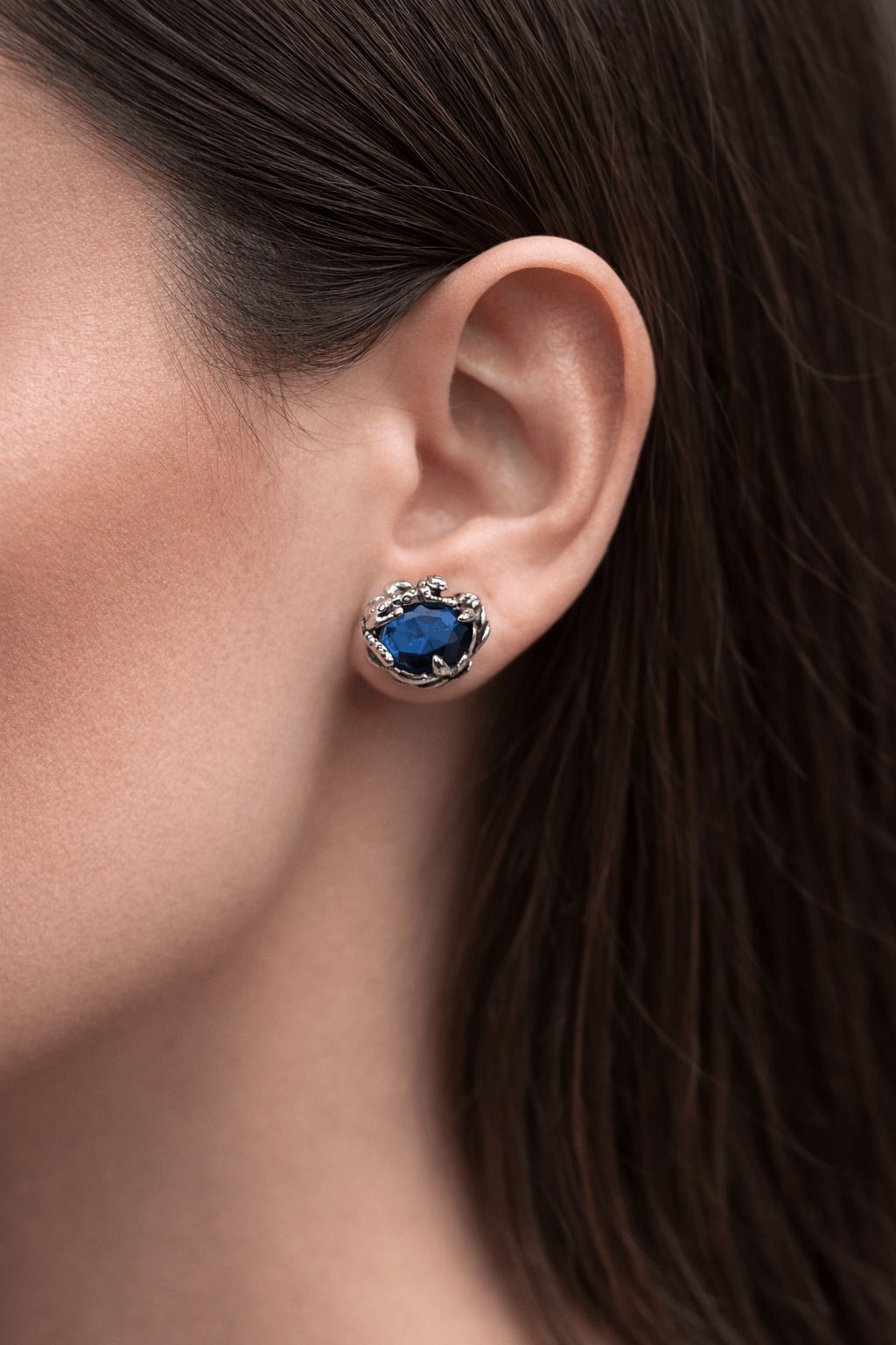 Orecchini in Argento 925 con Pietra Naturale – Topazio Azzurro, Quarzo Citrino o Peridoto - Ghepardo - SIddharta