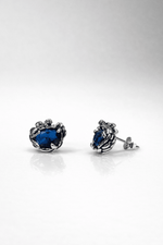 Orecchini in Argento 925 con Pietra Naturale – Topazio Azzurro, Quarzo Citrino o Peridoto - Ghepardo - SIddharta