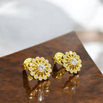Orecchini lobo oro in argento 925 con zirconi - SIddharta