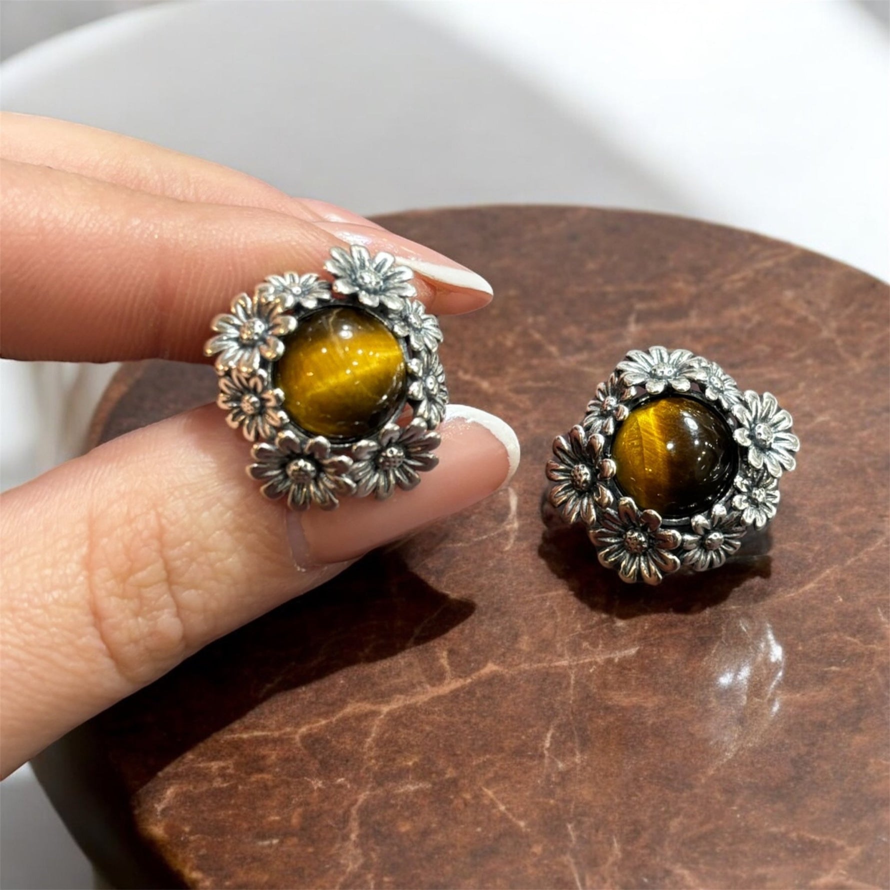 Orecchini Occhio di tigre in argento 925 - SIddharta