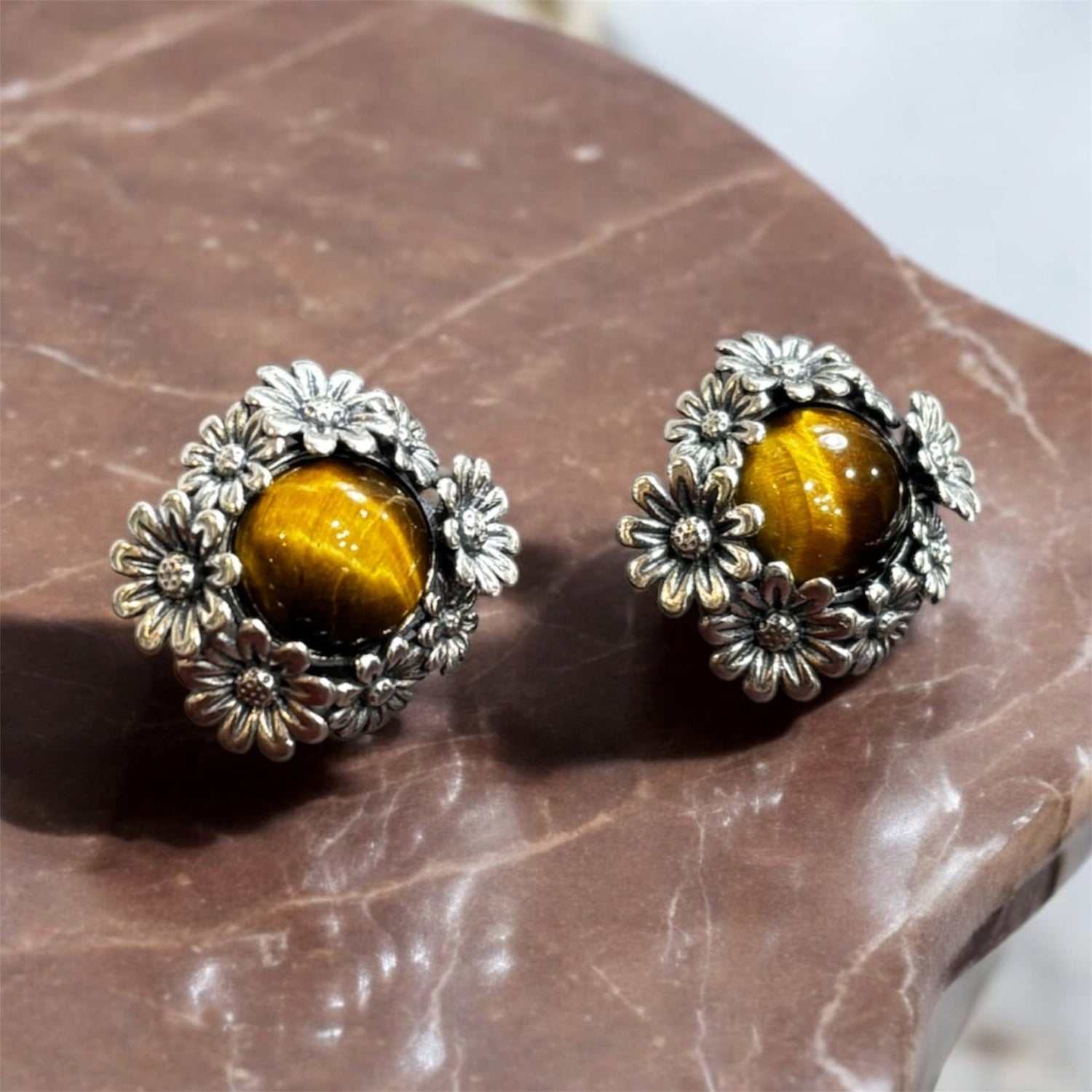 Orecchini Occhio di tigre in argento 925 - SIddharta