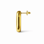 Orecchini Ovali Vuoti in Acciaio Inox 316L – Design Moderno (Oro / Argento) - SIddharta