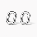 Orecchini Ovali Vuoti in Acciaio Inox 316L – Design Moderno (Oro / Argento) - SIddharta