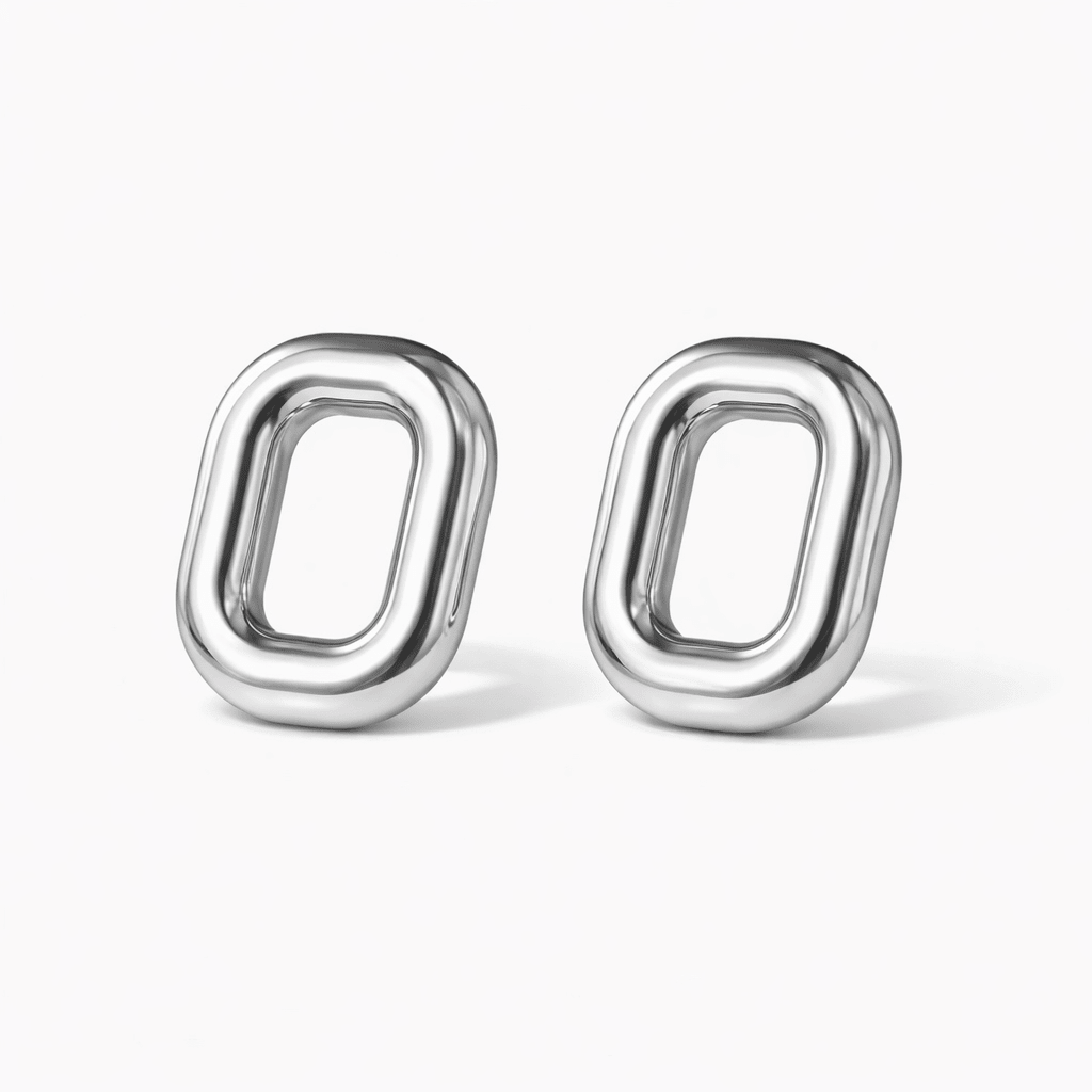Orecchini Ovali Vuoti in Acciaio Inox 316L – Design Moderno (Oro / Argento) - SIddharta