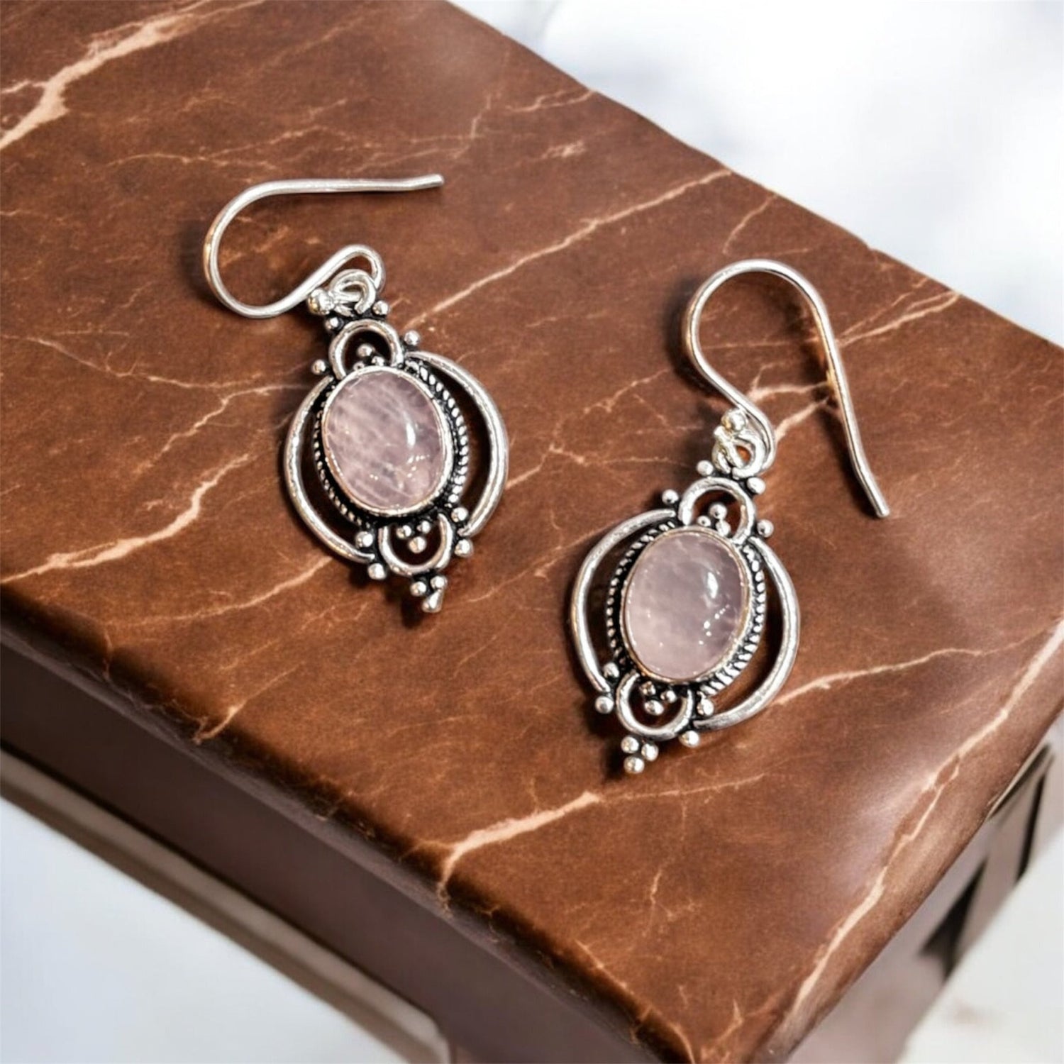 Orecchini pendenti in argento 925 con pietre dure - SIddharta