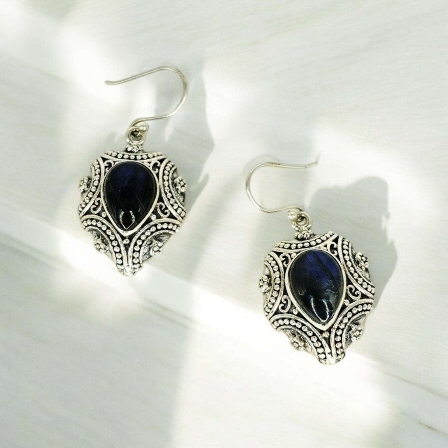 Orecchini pendenti Labradorite in argento 925 - SIddharta