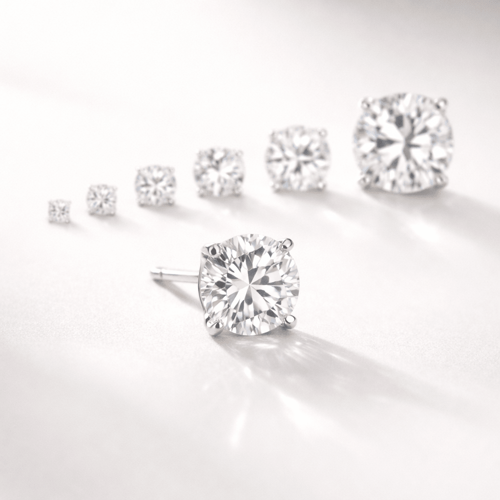 Orecchini Punto Luce in Argento 925 – Zircone Brillante (3–10 mm) - SIddharta