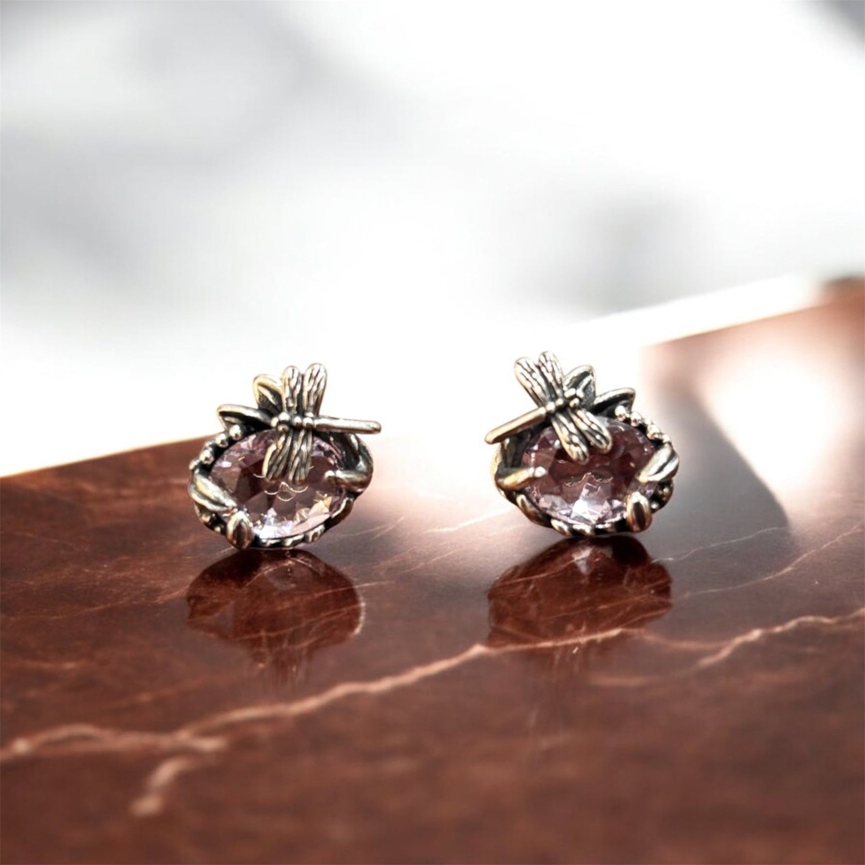 Orecchini quarzo rosa collezione Coraline in argento 925 - SIddharta
