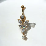 Piercing farfalla oro in acciaio inossidabile - SIddharta